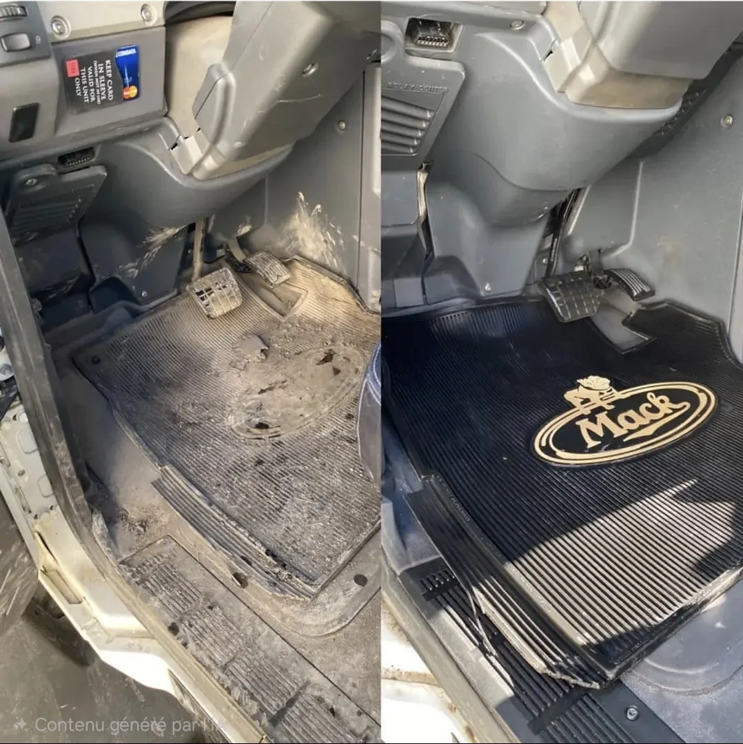 Cab floor and mats, montage from the existing website.